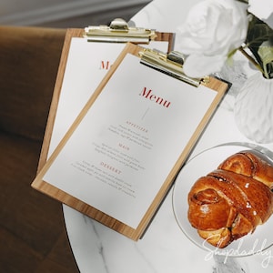 Holz Menü Halter mit goldenen Clip für Restaurant, Clipboard Menü, Custom Menu Board, Tabletop-Menü, Cafe Bar Menü, Getränkekarte, Cocktailkarte