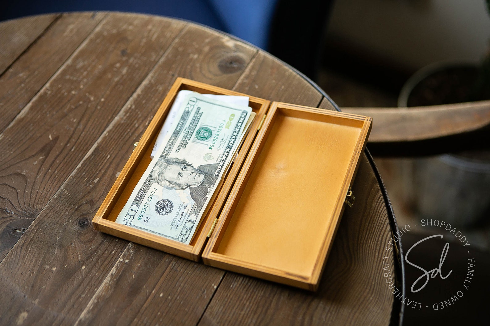 Wooden Check Presenter Box Receipt Holder Cafe Check Holder Etsy