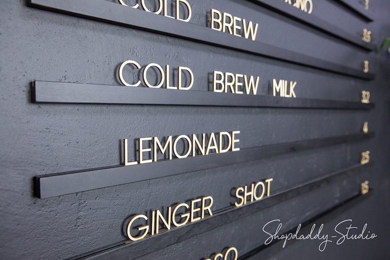 Menu Board Letter Board Message Board Wall Menu Cafe Etsy