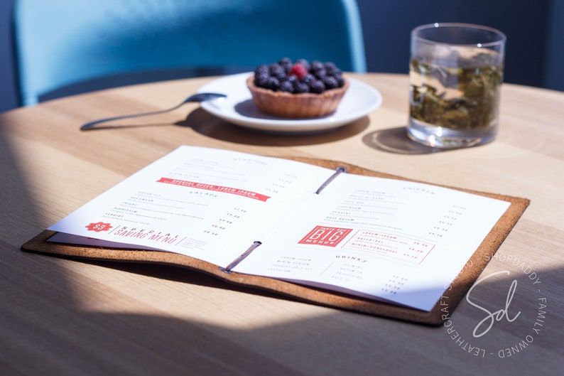 Leather Menu Cover, Restaurant Menu Cover, Cafe Bar Menu Covers, Menu Book, Custom Menu Holder, Menu Cover Design, Menu Folder, Menu Folio, shopdaddy-studio bar restaurant accessories, wholesale discounts, fast shipping, customization with your logo
