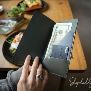 Leather Guest Check Presenter: Custom Personalized Bill Holder with Logo