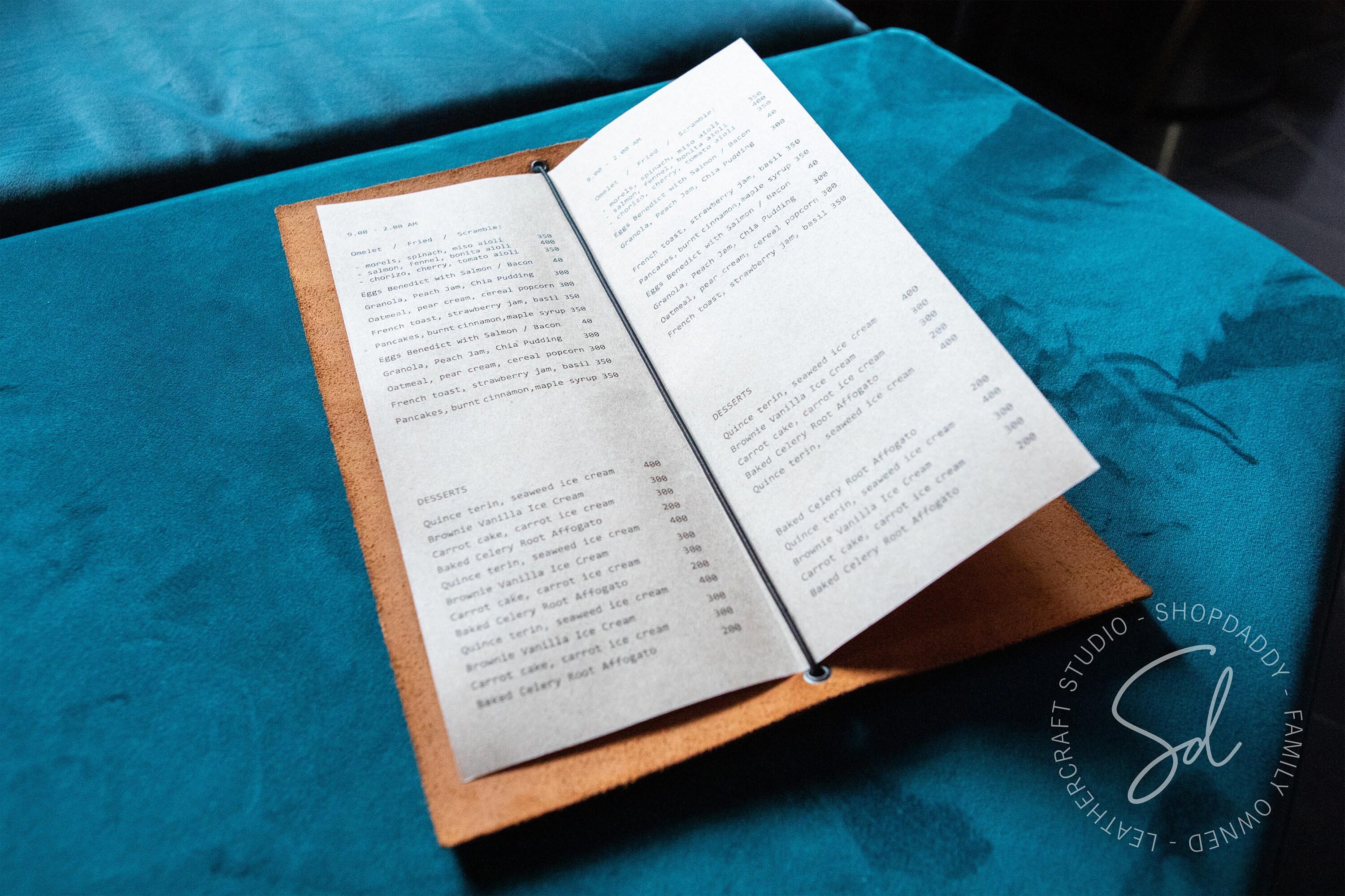 Leather Menu Cover Menu Book Restaurant Menu Cover Cafe Bar Etsy UK