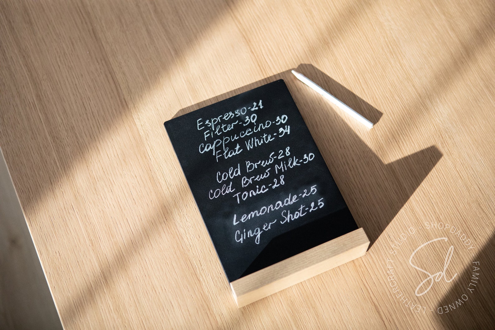 Wooden Chalkboard Sign Menu With Stand, Letter Board Sign, Menu Holder ...