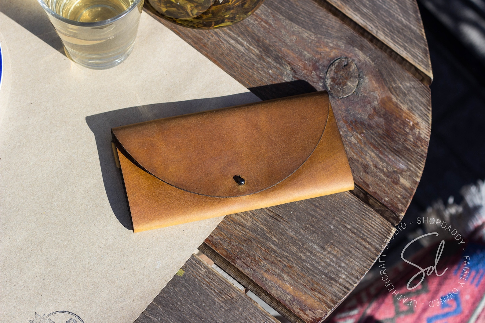 Custom Leather Receipt Holder Cafe Bar Check Holder Etsy