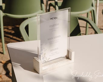 Table Talker - Acrylic Table Stand Menu for Restaurant, Cafe & Bar