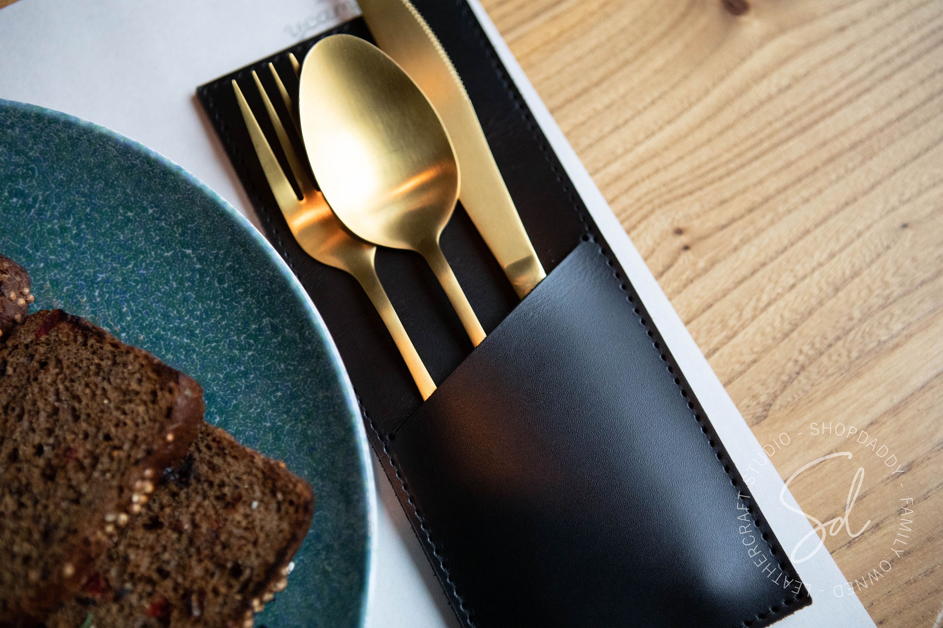 Leather Cutlery Holder Restaurant Cutlery Organizer Etsy