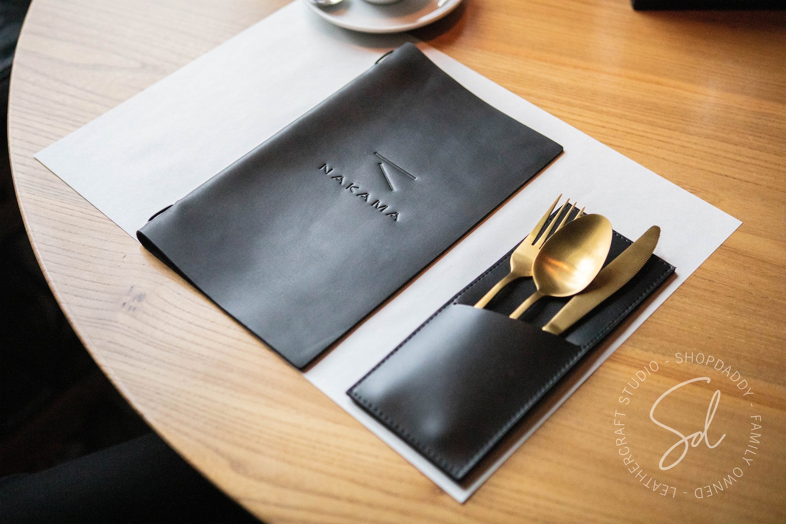 Leather Cutlery Holder Restaurant Cutlery Organizer Etsy