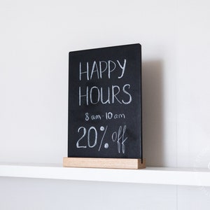 Wooden Chalkboard Sign Menu With Stand, Letter Board Sign, Menu Holder ...