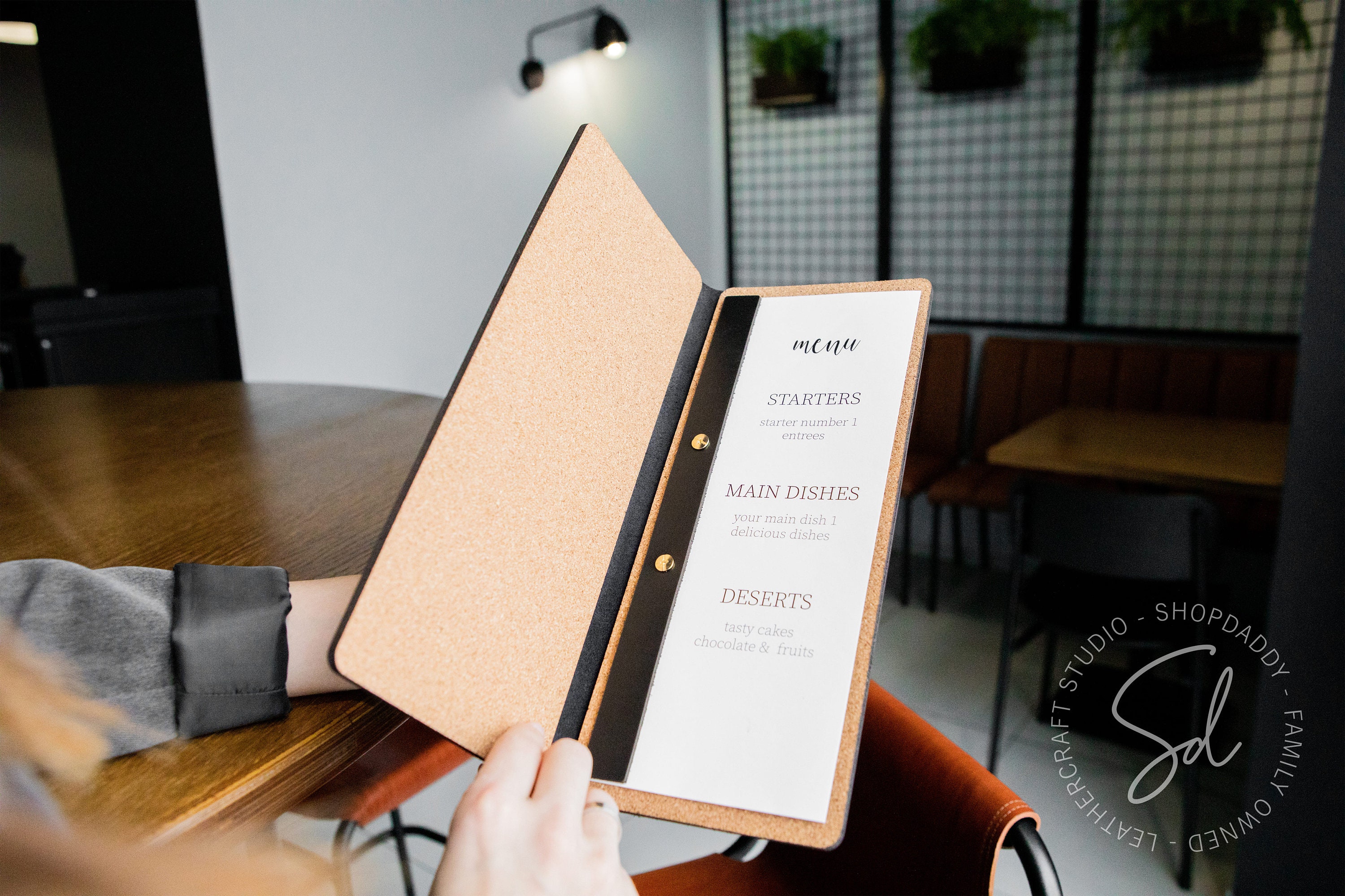 Leather Menu Covers With Cork Menu Holder Restaurant Menu Etsy UK