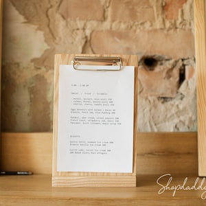 Table Stand Menu Holder, Wooden Sign Holder Menu Covers, Wedding Signs Clip Board, Wood Store Display, Restaurant Table Tents, Menu Board