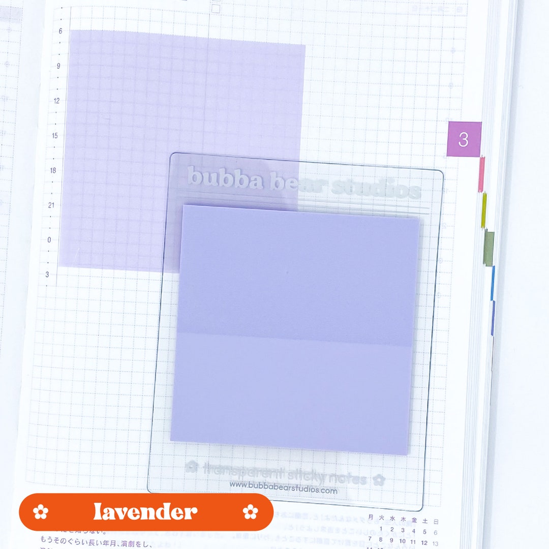 Transparent Sticky Notes: Clear Planner Accessories (3