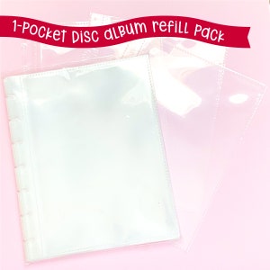1-Pocket Refill Pack for Disc Album Sticker Storage - 25 sleeves