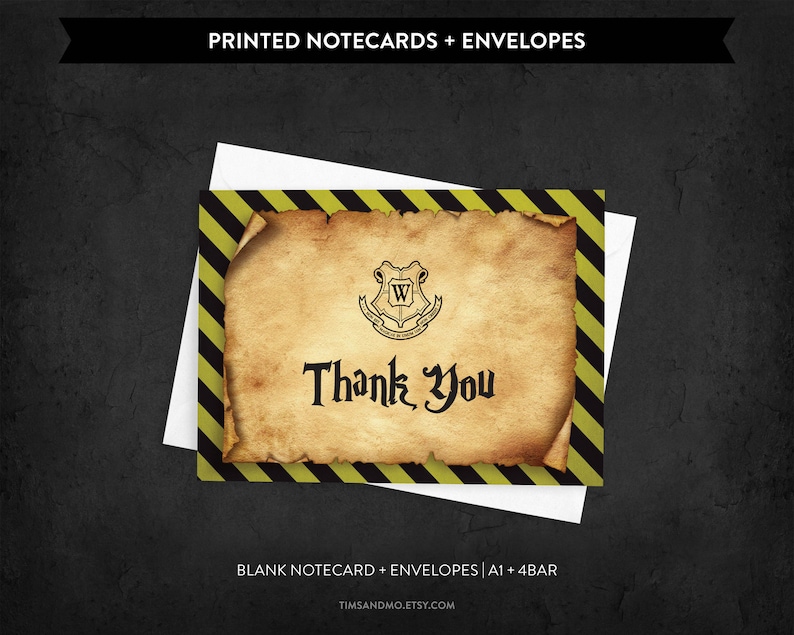 Witches and Wizards Thank You Cards Packaged Notecards Blank Notecard Set Printed Notecards /& Envelopes KBD012-Y