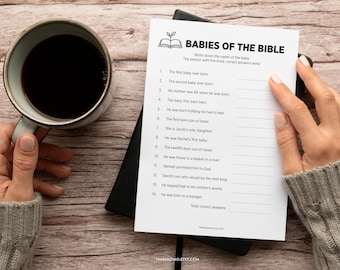 Babies of the Bible Game, Instant Download - Printable Bible Study Game BG1