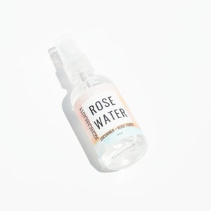 Rosewater Facial and Body Mist Rosewater Toner Facial Tonic Rose Water Cucumber Facial Toner Rejuvenating Facial and Body Mist image 2