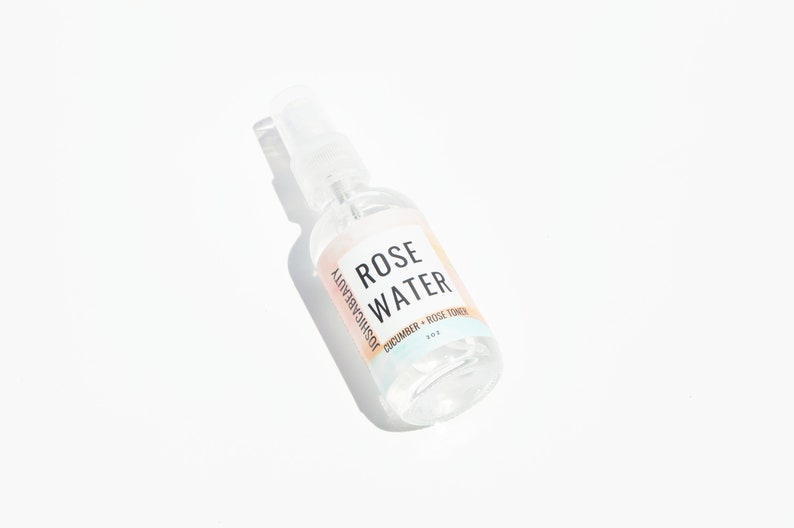 Rosewater Facial and Body Mist Rosewater Toner Facial Tonic Rose Water Cucumber Facial Toner Rejuvenating Facial and Body Mist image 2