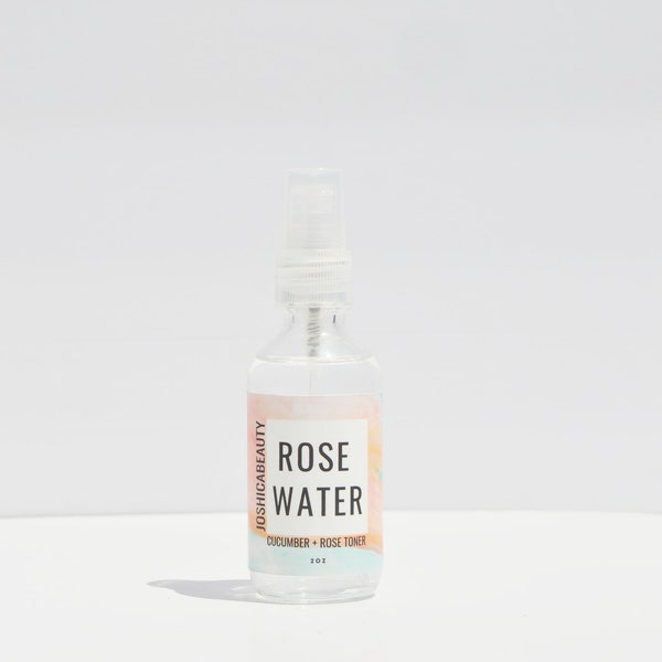 Rosewater Facial and Body Mist- Rosewater Toner- Facial Tonic- Rose Water- Cucumber Facial Toner- Rejuvenating Facial and Body Mist