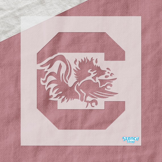south-carolina-gamecocks-logo-stencil-etsy
