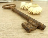 Big key - Rusted key - Old key - French key - Iron key - Skeleton key - Vintage - French country house - France - Shabby chic decor