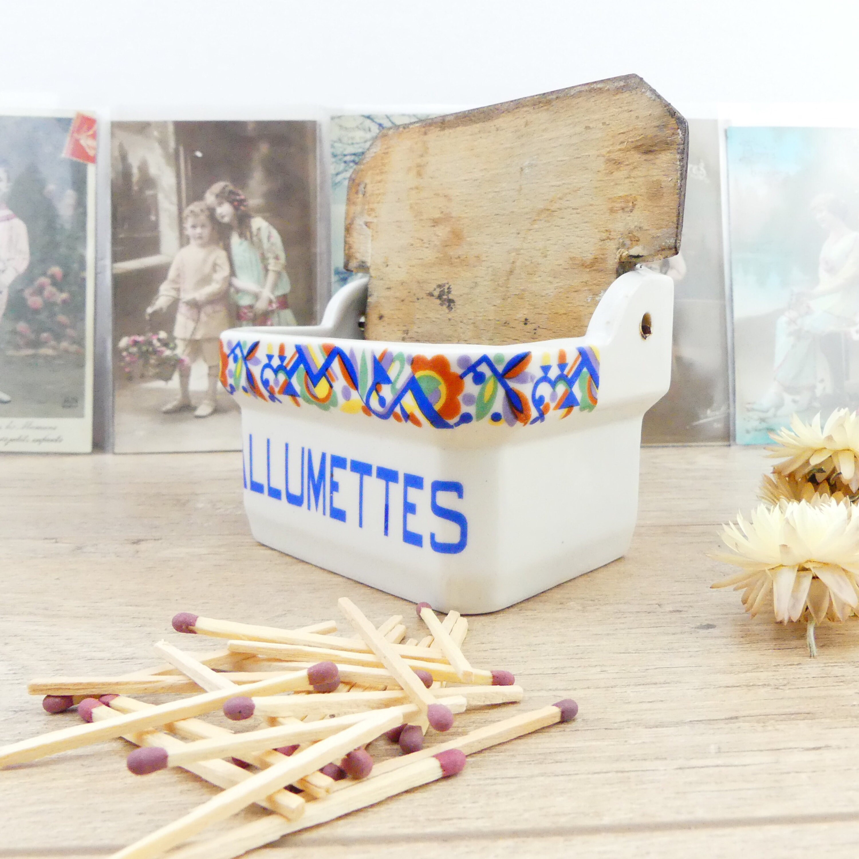 Matchbox Antique matchbox kitchen rustic french kitchen