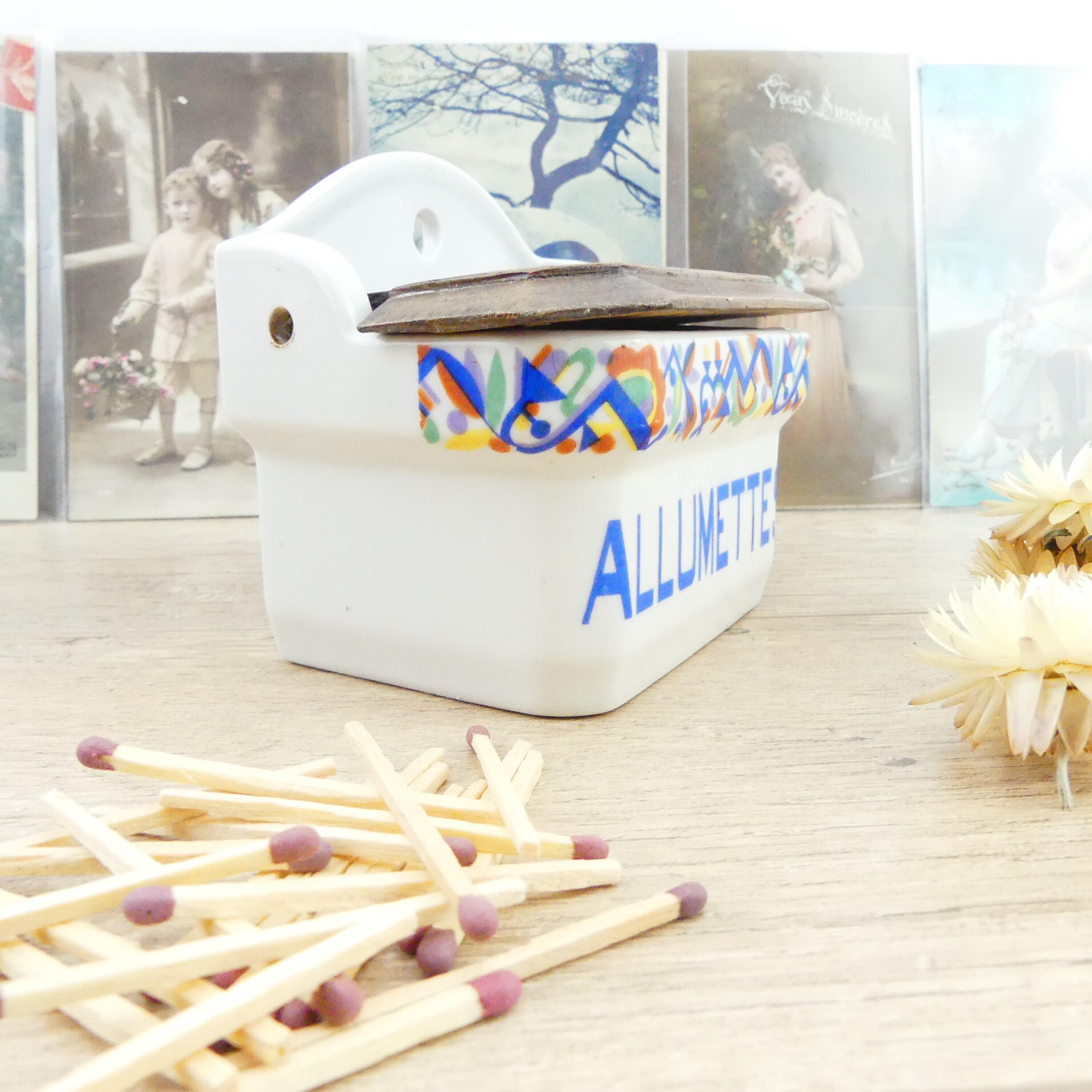 Matchbox Antique matchbox kitchen rustic french kitchen