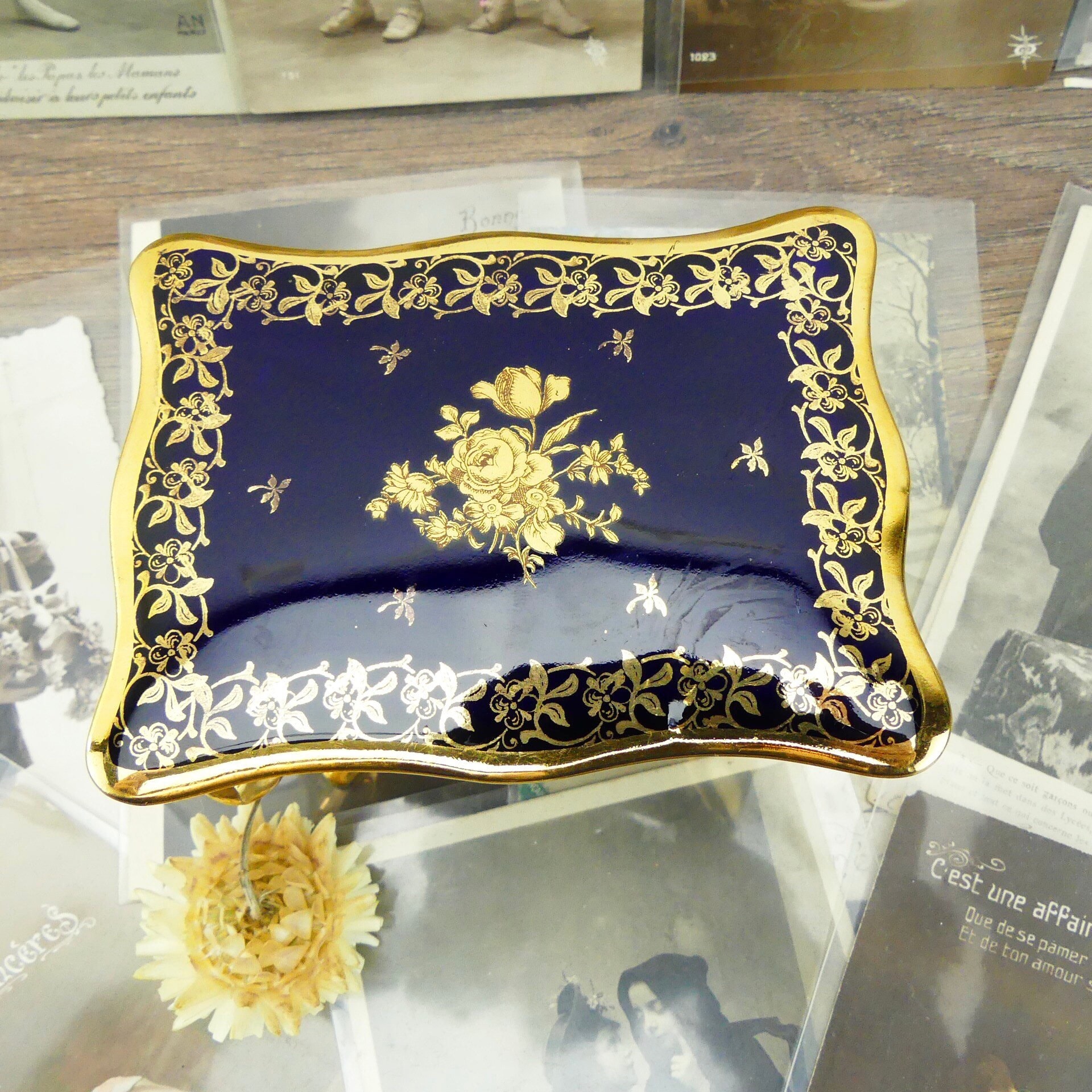 Limoges Pill box Porcelain Limoges Porcelain box French Pill box