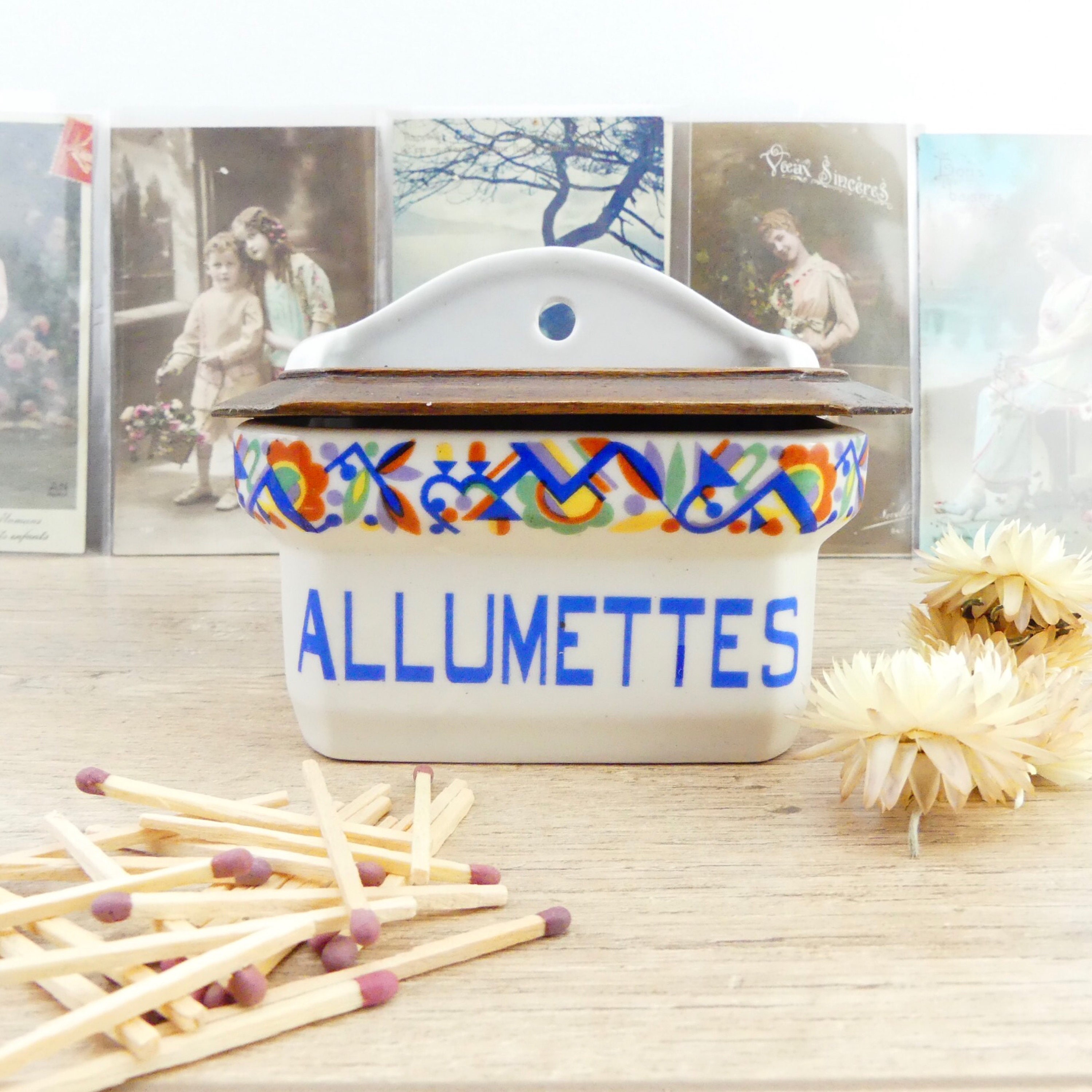 Matchbox Antique matchbox kitchen rustic french kitchen