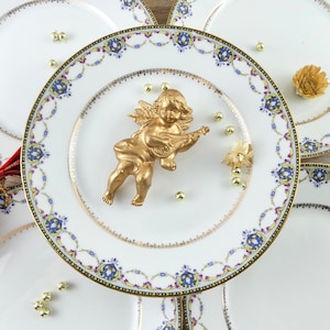 6 Limoges Legrand Dinner Plates from 1924, Limoges Plates, French Luxury Dinner Plates, French Luxury Limoges