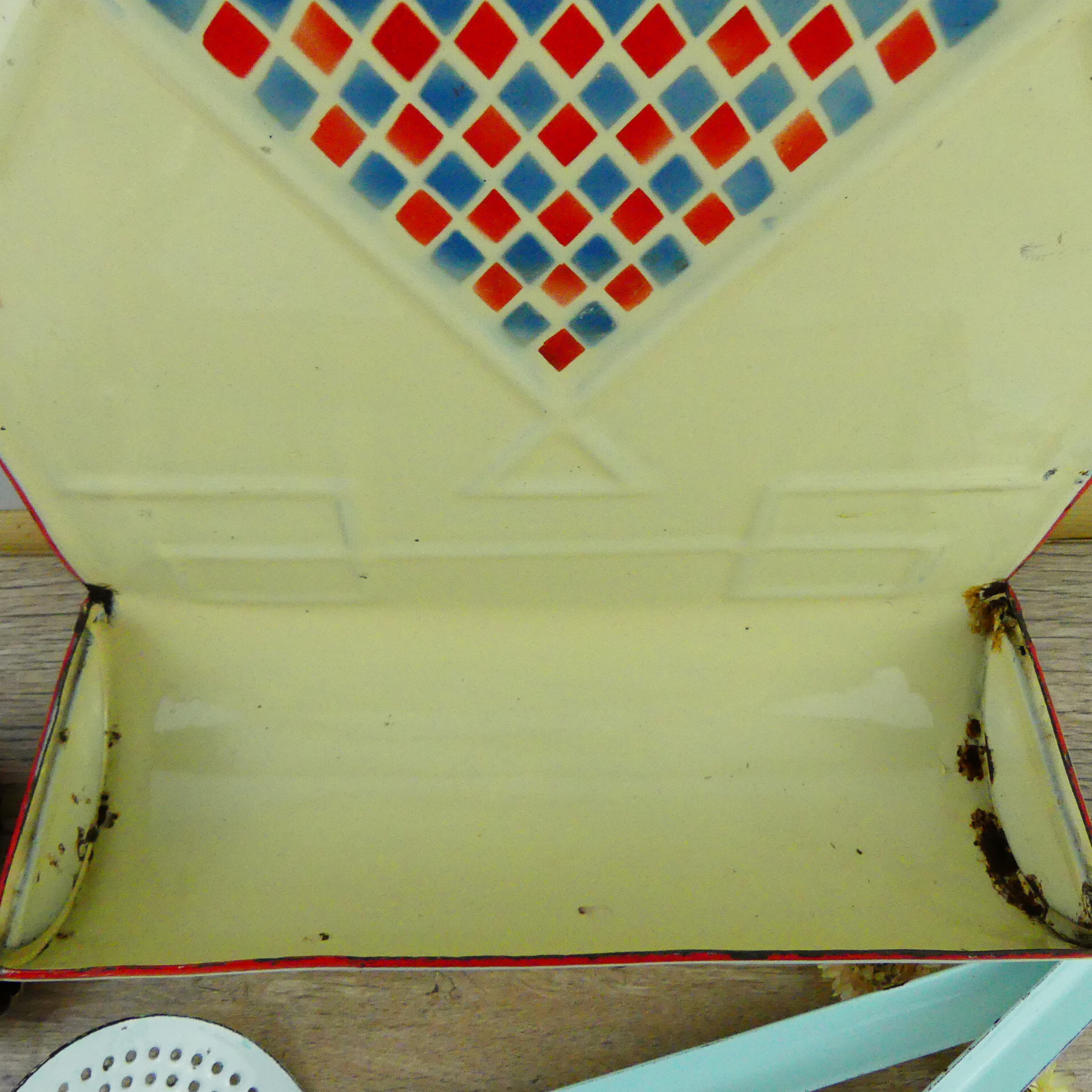 Enamel Spoon Rack Enamel Utensil Rack - French Enamel Hanging Spoon Rack - Kitchen ...