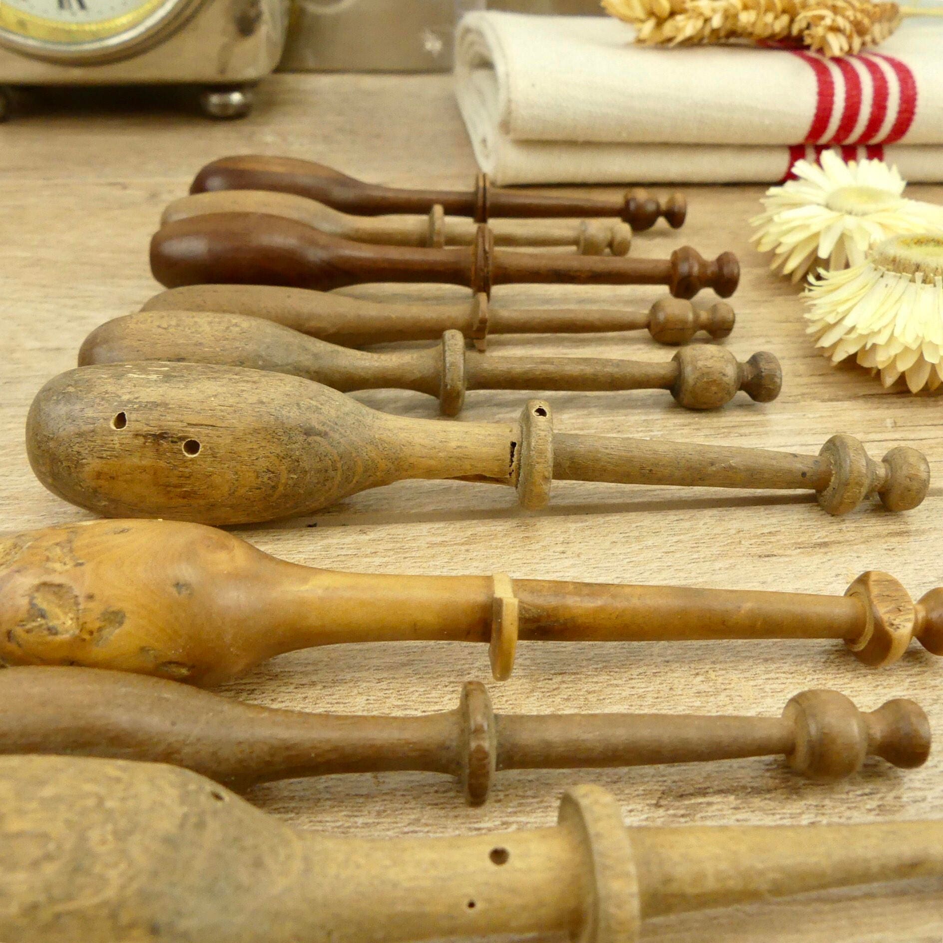 Bobbin lace antique bobbins bobbin timber spools of thread