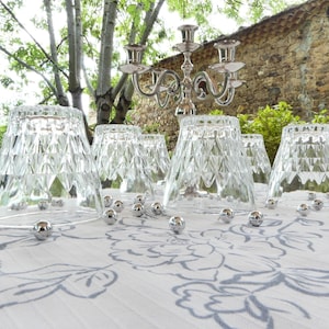 8 Vereco France 1950 glasses, antique vintage water glasses, French cut glasses, antique glasses