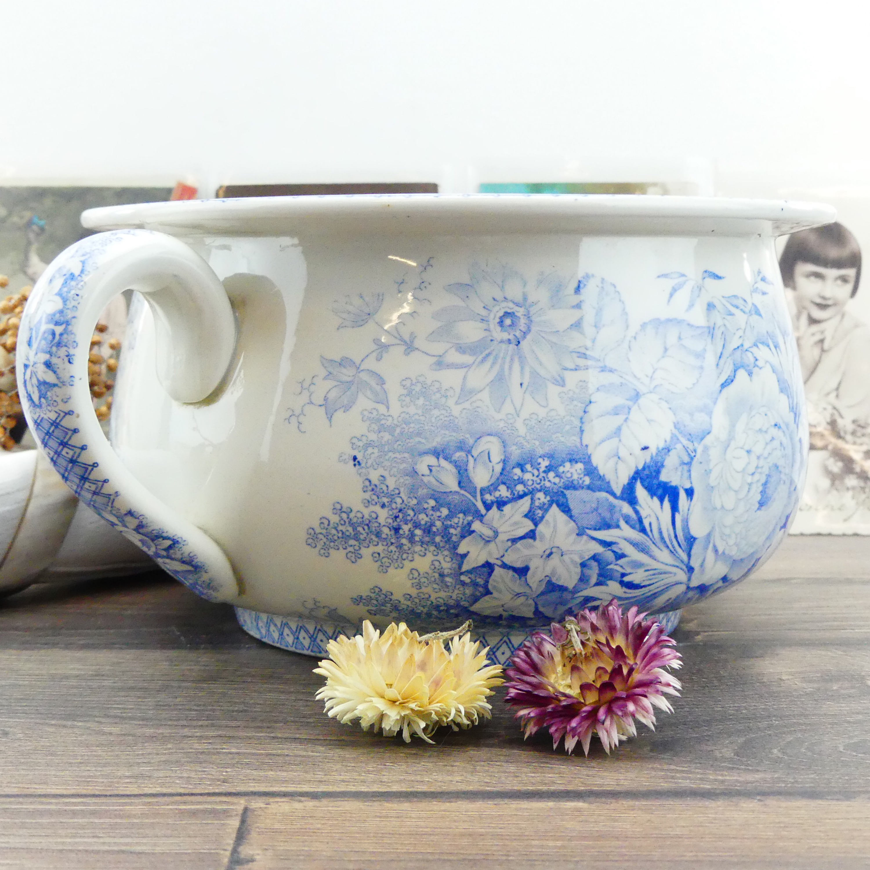 Chamber pot bathroom pot of ease digoin Sarreguemines pot 19th