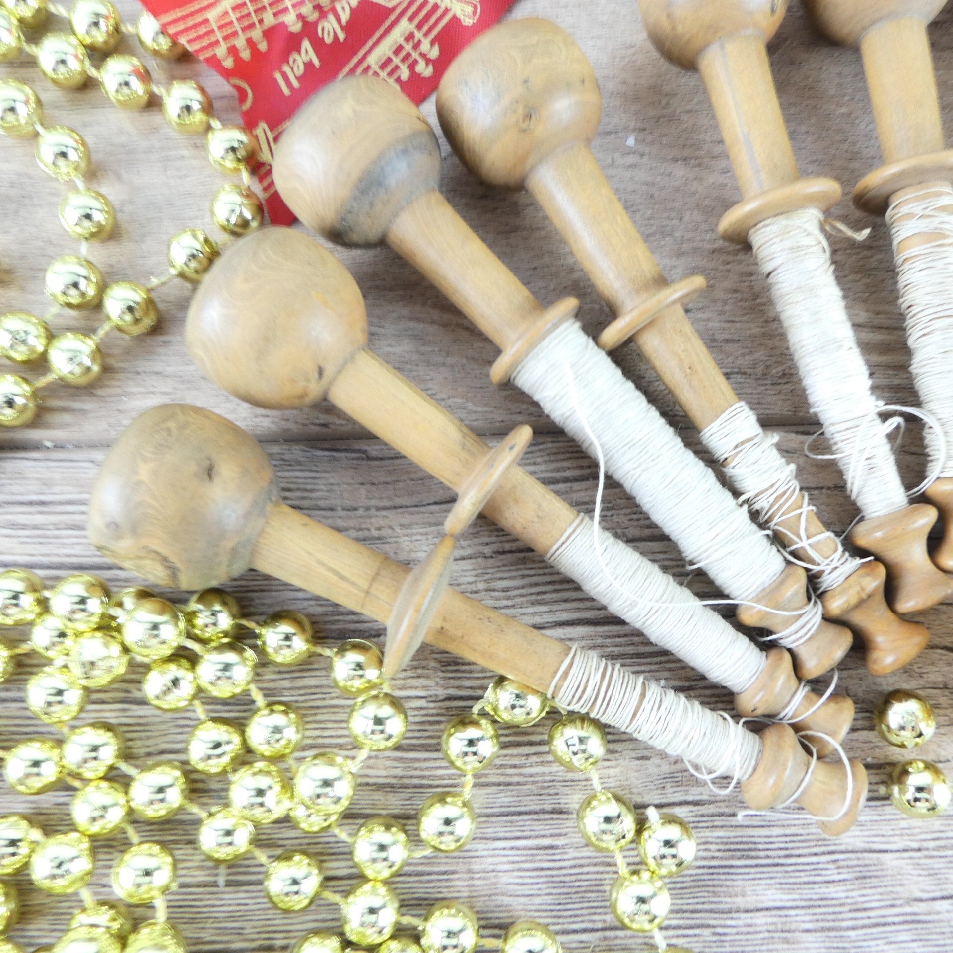 Wood spindles Antique spindles Wooden bobbin Wooden spools Lace