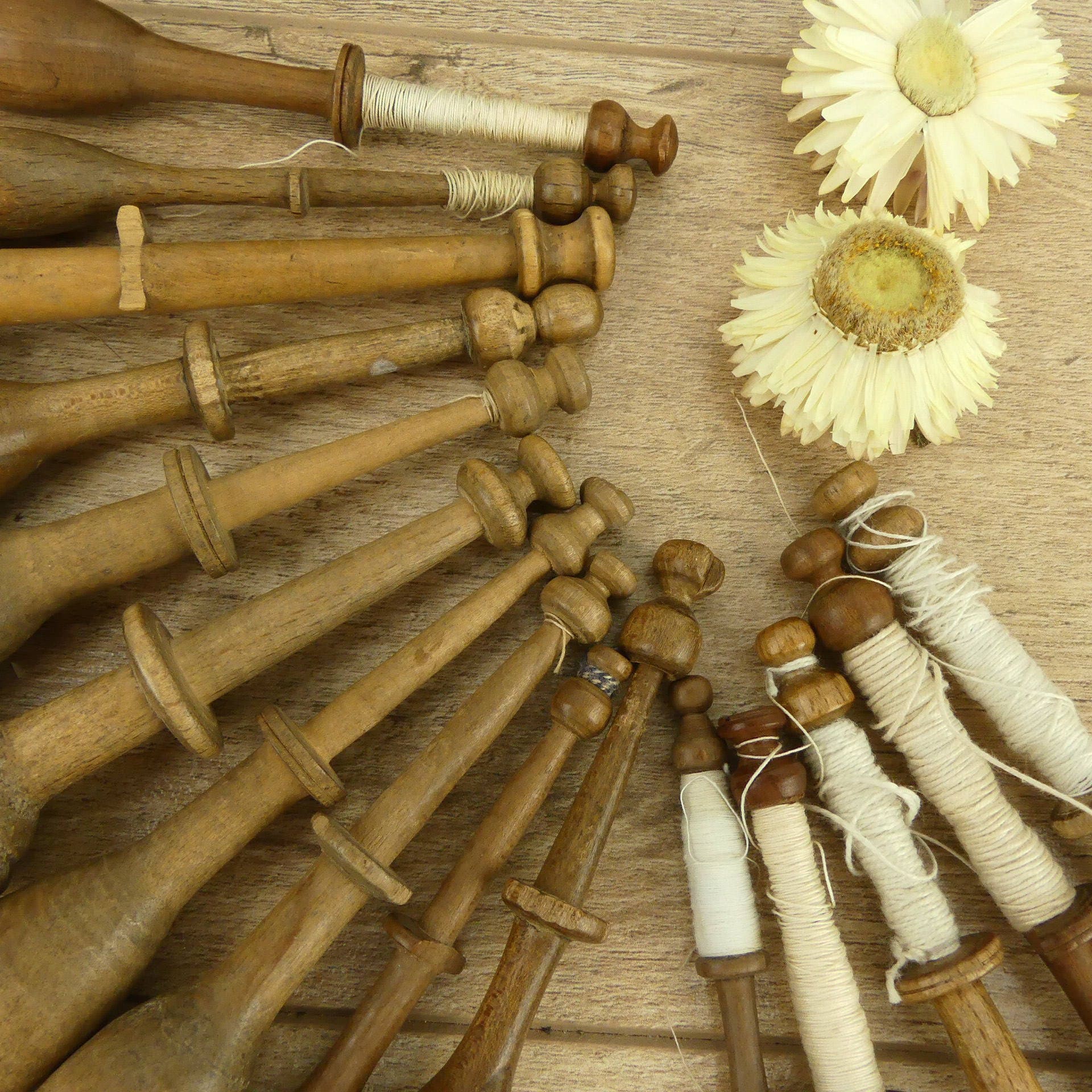 Bobbin lace antique bobbins bobbin timber spools of thread