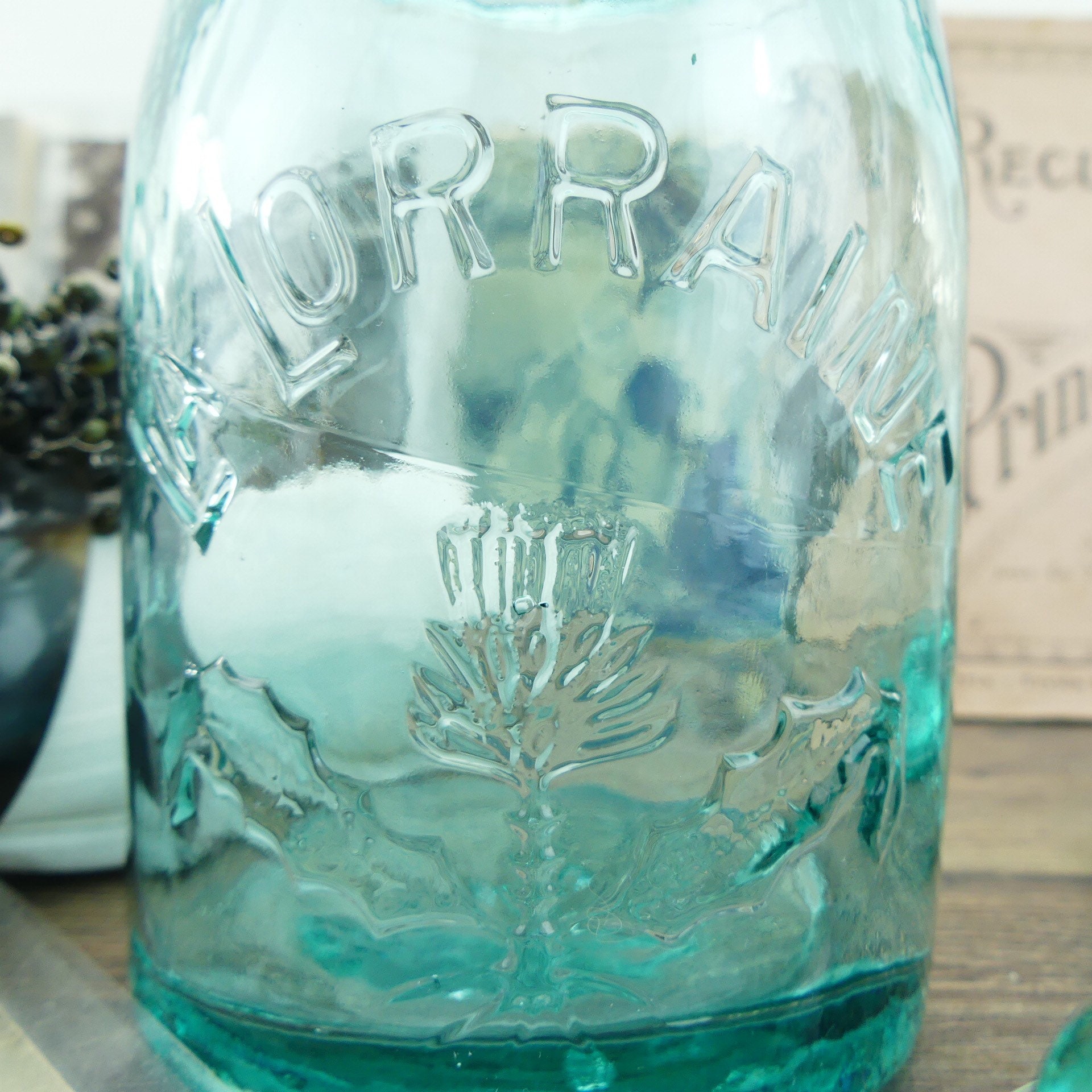 Old glass jars - french jar - La Lorraine - old - large jar - jar glass ...