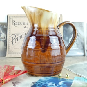 French wine pitcher, antique French bistro carafe, French bar pitcher, vintage pitcher, vintage carafe