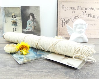 Antique French wooden Bobbin - french mercery - old haberdashery - cotton - old thread - french decoration - Shabby chic - antique spool