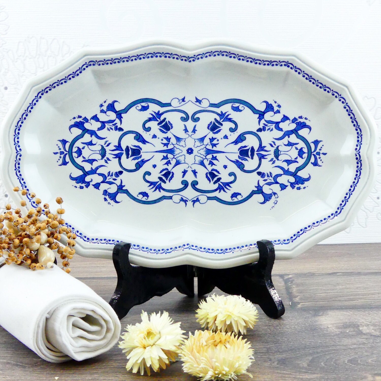 French dish Salins serving dish large French oval platter Salines
