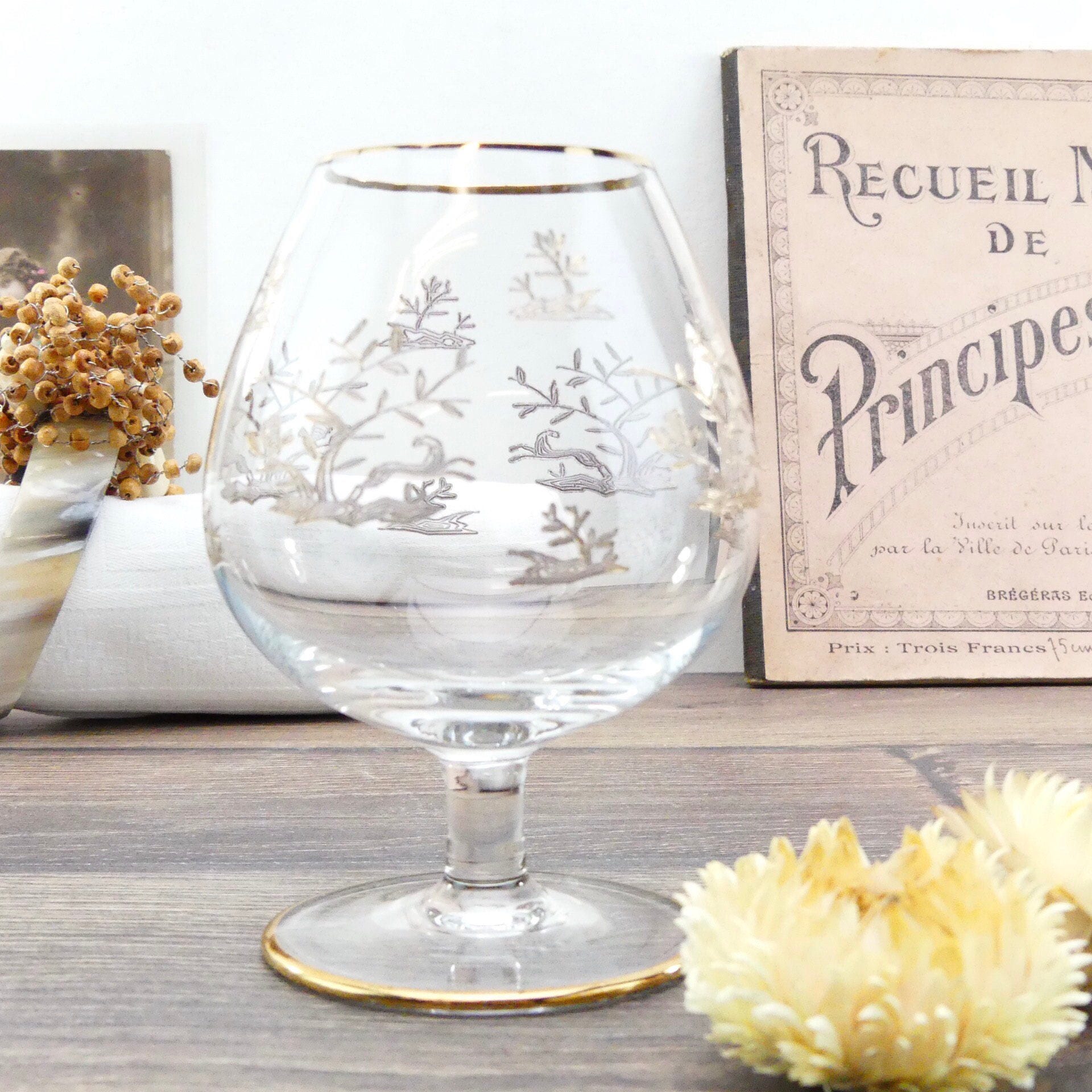 Crystal glasses Crystal cognac snifter Crystal gold Brandy