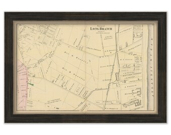 LONG BRANCH, New Jersey 1873 Map - Replica or Genuine ORIGINAL