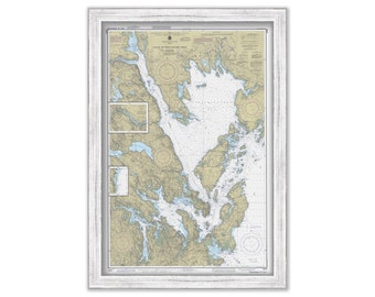 Calais to West Quoddy Head, Maine - Nautical Chart published in 1985