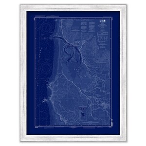 TILLAMOOK BAY, Oregon  -  2012 Nautical Chart Blueprint