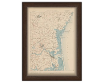 NEWBURYPORT, SALISBURY, NEWBURY and Plum Island, Massachusetts 1890 - Topographic Map