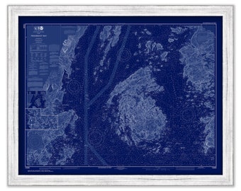 CAMDEN, ROCKPORT and ROCKLAND, Maine - 2017 Nautical Chart Blueprint