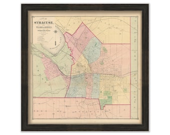 SYRACUSE, New York -  1874 Map