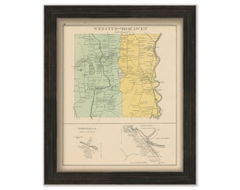 WEBSTER and BOSCAWEN, New Hampshire 1892 Map,