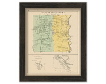 WEBSTER and BOSCAWEN, New Hampshire 1892 Map,