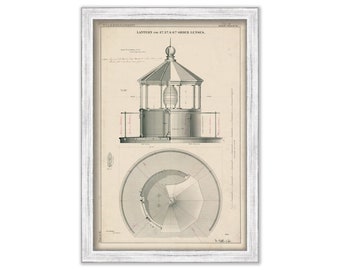 LANTERN DESIGN for 4th, 5th and 6th order lenses 1862