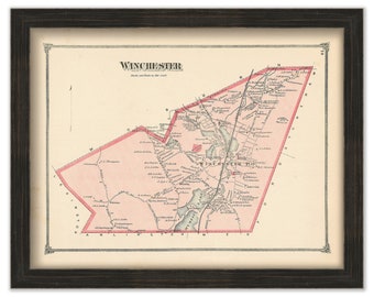 WINCHESTER, Massachusetts 1875 Map - Replica or Genuine ORIGINAL