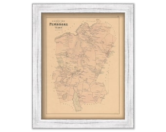PEMBROKE, Massachusetts 1879 Map - Replica or Genuine ORIGINAL